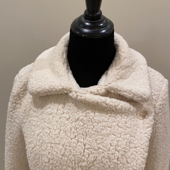 JACK by BB Dakota Cream Sherpa Jacket like new size Small - Picture 6 of 12
